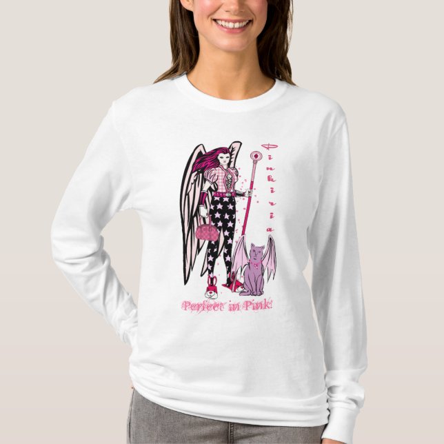 T-shirt de Long-Douille de Pinkiria (Devant)