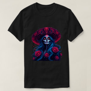 T-shirt De Los Muertos La Catrina Jour du sucre mort
