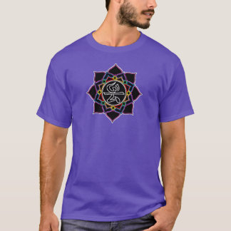 T-shirt de Lotus des hommes [pourpre]
