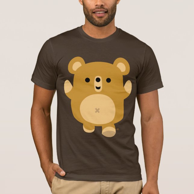 T-shirt de l'ours affectueux du dessin mignon (Devant)