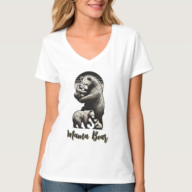T-shirt de l'ours de maman (Devant)