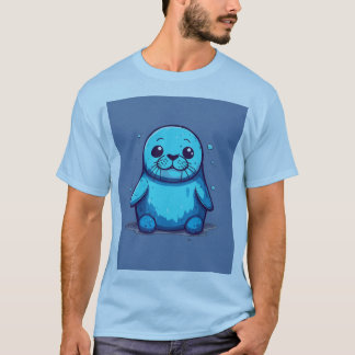 T-shirt de loutre de rivière joueuse