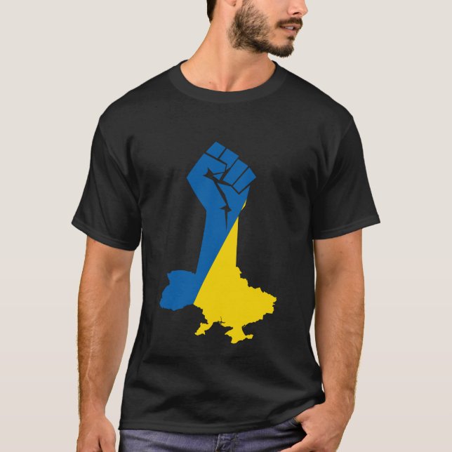 T-shirt de l'Ukraine de solidarité (Devant)