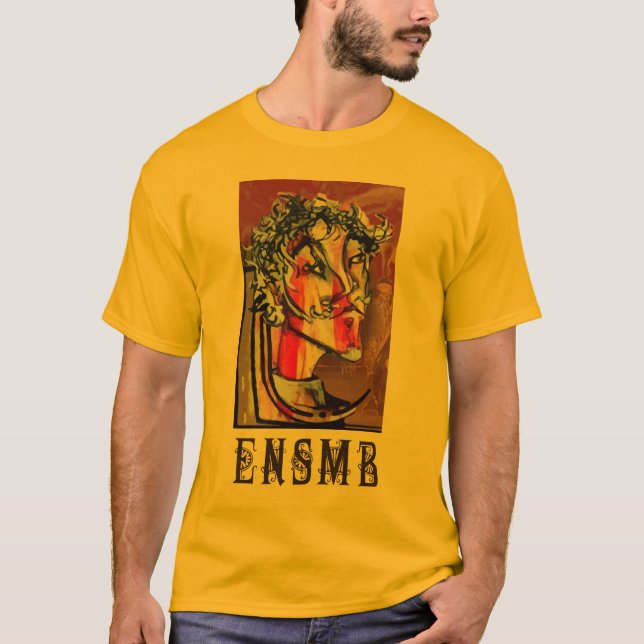 T-shirt de lumière de logo d'ENSMB (Devant)