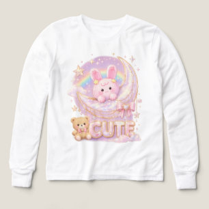 T-shirt de lune de lapin mignon Kawaii ⭐