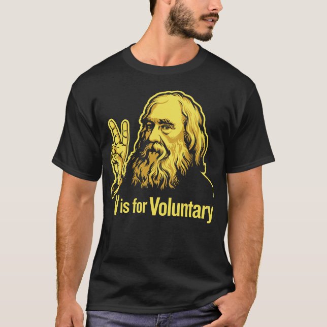 T-shirt de Lysander Spooner Voluntaryism (Devant)