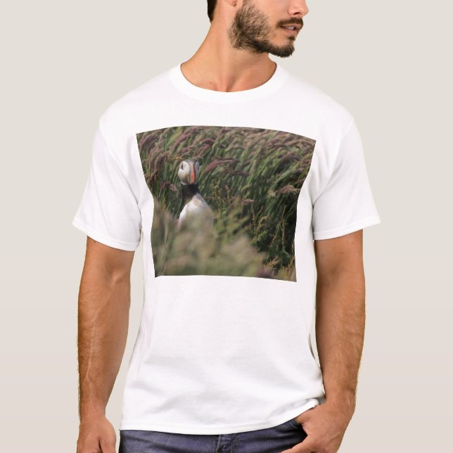 T-shirt de macareux d'herbe (Devant)