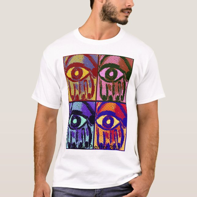 T-shirt de main de Hamsa de bruit de mod (Devant)