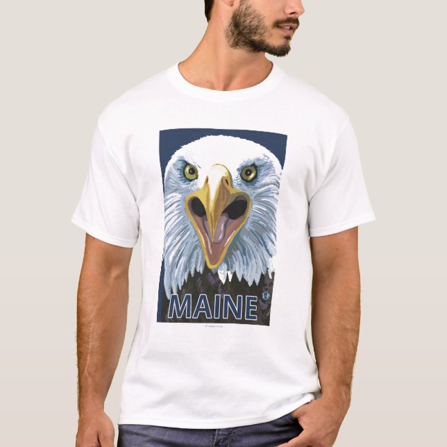 T-shirt De MaineEagle fin (Devant)