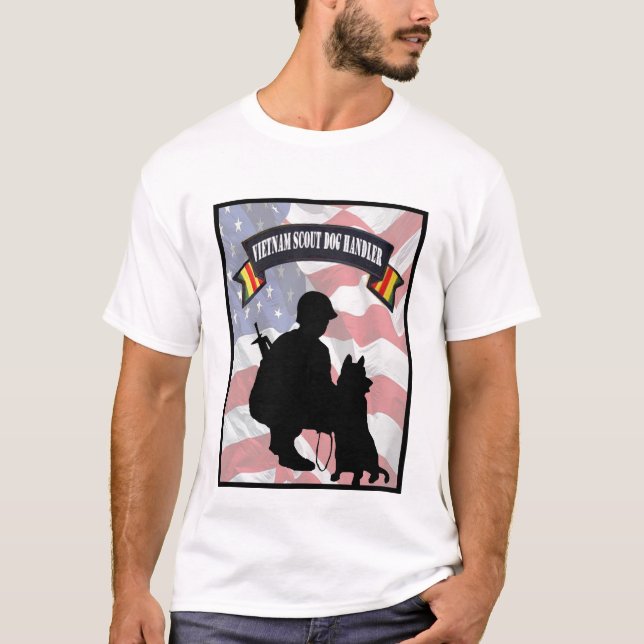 T-shirt de maitre-chien de chien de scout du (Devant)