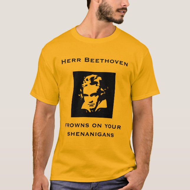 T-shirt de malice de Beethoven (Devant)