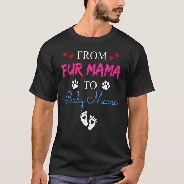 T-shirt De maman à fourrure à maman bébé Chien Chat Propri (Devant)