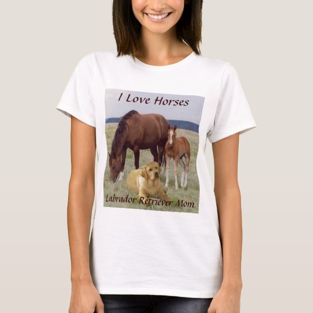 T-shirt de maman de labrador retriever avec des (Devant)