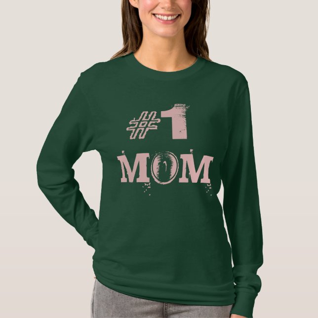 T-shirt de maman du numéro un de jour de mère (Devant)