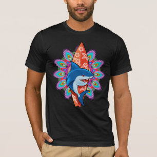 T-shirt de mandala de surf de morsure de requin