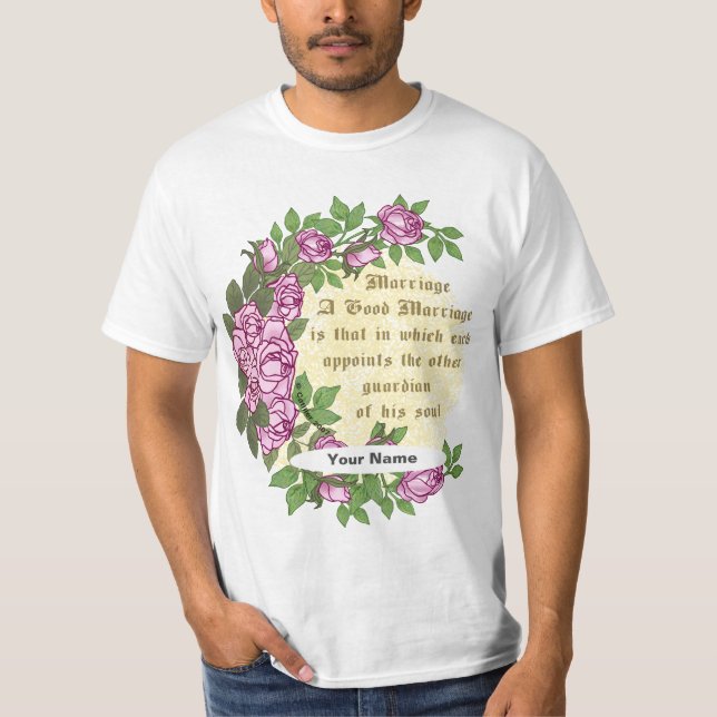 T-shirt de mariage avec un verset de mariage (Devant)