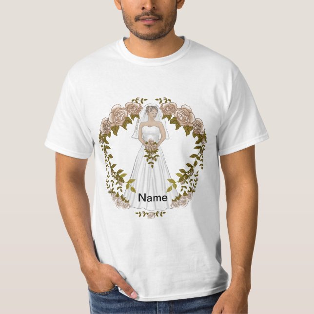 T-Shirt de mariage de la mariée aimante (Devant)