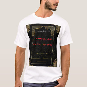 T-Shirt de mariage musulman noir et or de luxe