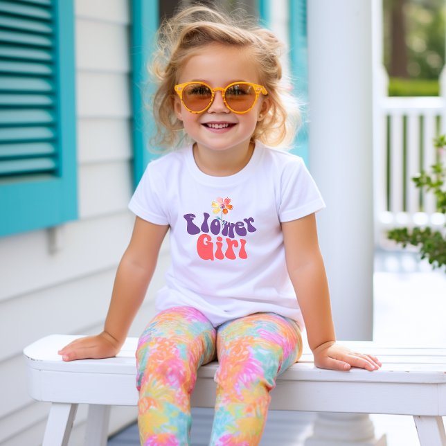T-Shirt de mariage pour fille aux fleurs bohème ro (Créateur téléchargé)