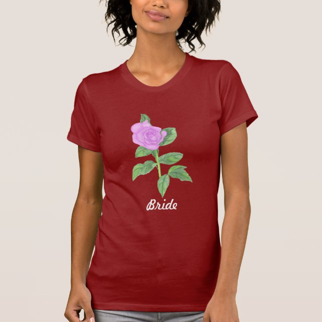 T-shirt de mariée de Rose de lavande (Devant)