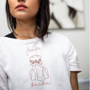 T-shirt de mariée pour enterrement de vie de jeune