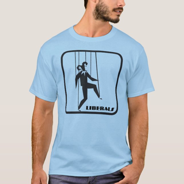 T-shirt de marionnette de clown de libéraux (Devant)