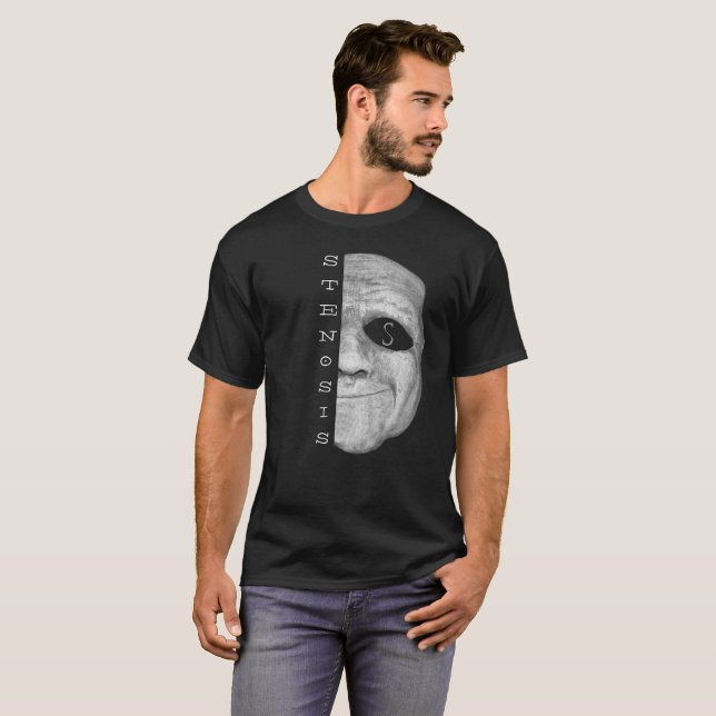 T-shirt de masque de la sténose des hommes (Devant entier)