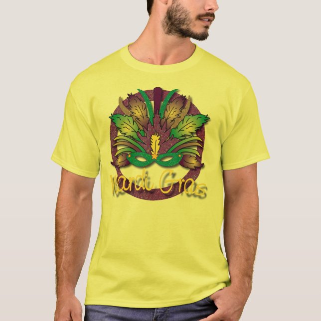 T-shirt de masque de mardi gras (Devant)