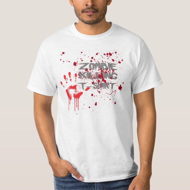 T-shirt de massacre de zombi (Devant)