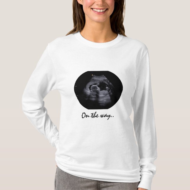 T-shirt de maternité avec image de sonographie (Devant)