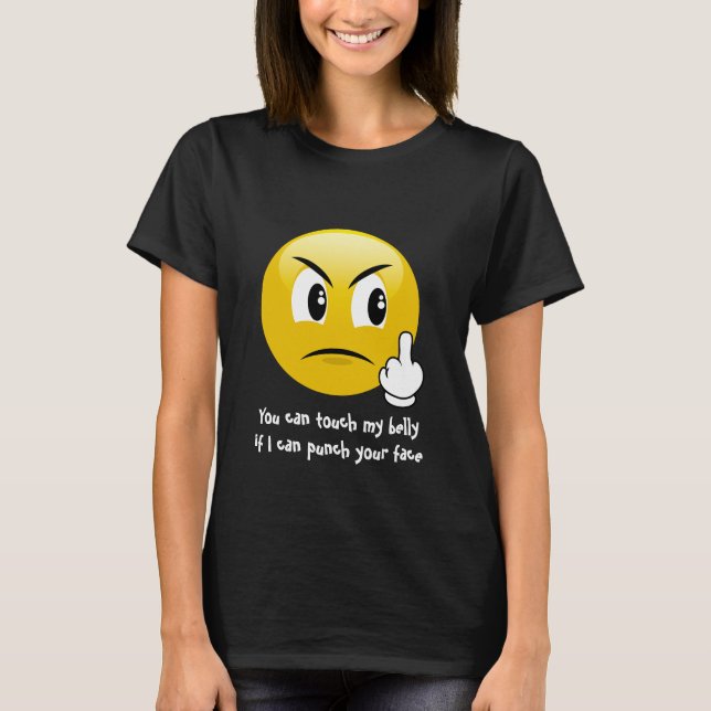 T-shirt de maternité de contact de ventre d'Emoji (Devant)