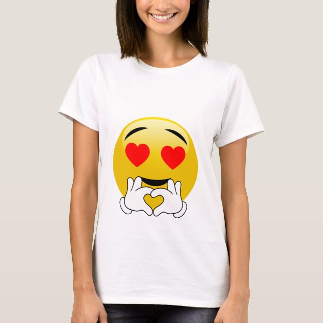 T-shirt de maternité d'Emoji d'amour de bosse de (Devant)