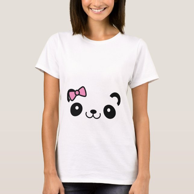 T-Shirt de maternité Panda Mignon (Devant)