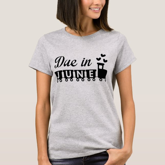 T-shirt de maternité pour juin (Devant)