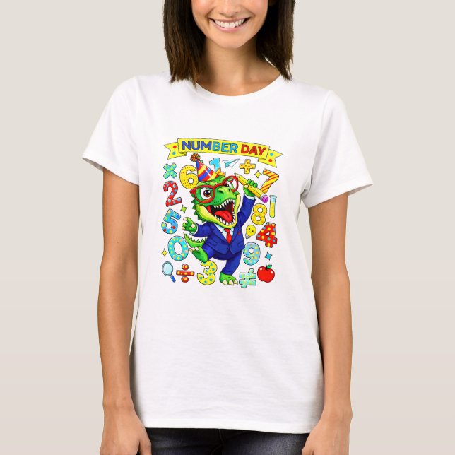 T-shirt de maths dinosaure pour enfants pour la jo (Devant)