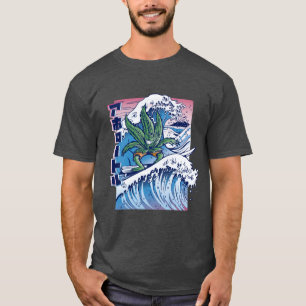 T-shirt de mauvaises herbes de surf