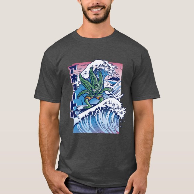 T-shirt de mauvaises herbes de surf (Devant)
