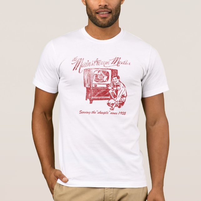 T-shirt de médias de courant principal (Devant)