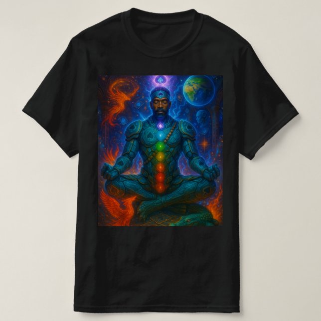 T-shirt de méditation Muur chakra (Design devant)