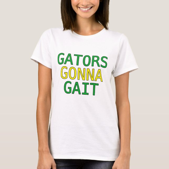 T-shirt de mème d'alligator qui va marcher drôleme (Devant)