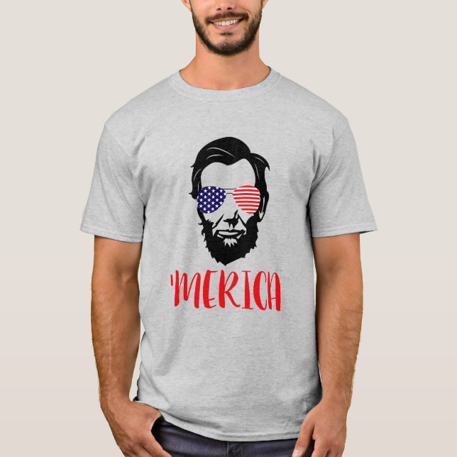 T-shirt de merica d'Abraham Lincoln ' (Devant)