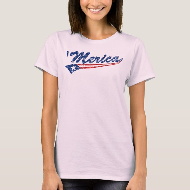 T-shirt 'de Merica de bruissement de style de (Devant)