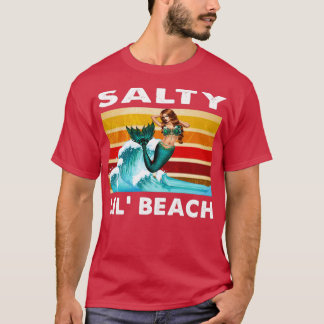 T-shirt de Mermaid Salty Lilx27 Plage Été Vintage