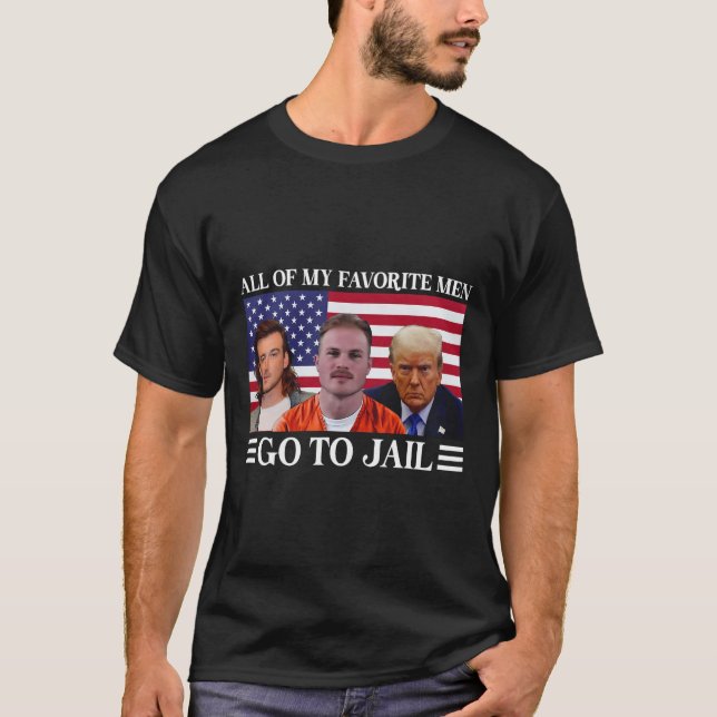 T-shirt De Mes Hommes Favoris Aller En Prison Trump 1 (Devant)