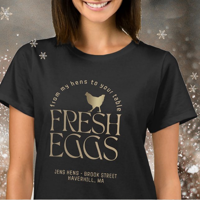 T-shirt DE MES POMMES À VOTRE TABLE OEufs frais Poulet Or (Créateur téléchargé)