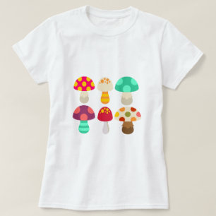 T-shirt De mignons champignons colorés