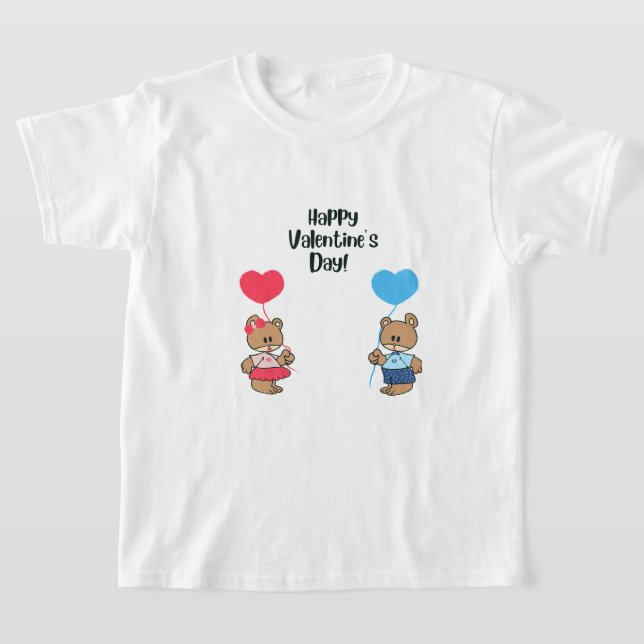 T-shirt De mignons ours pour la Saint-Valentin (Poser)