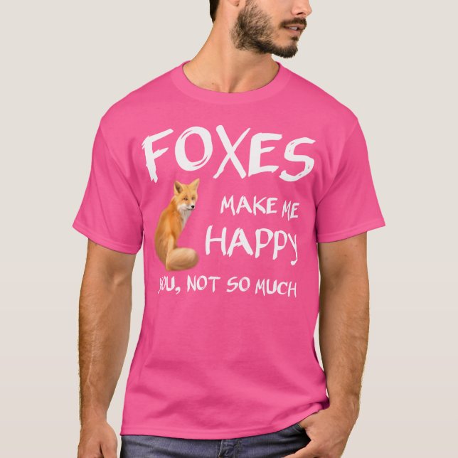 T-shirt De mignons renards me rendent heureux Fox (Devant)