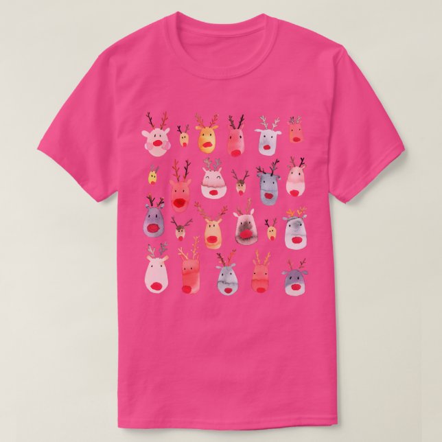 T-shirt De mignons rennes (Design devant)
