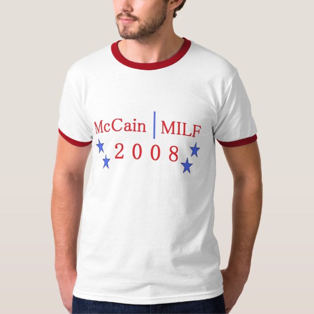 T-shirt de milf de mccain (Devant)